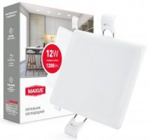 Точечный светильник MAXUS SP EDGE 12W 4100К квадрат (1-MSP-1241-S)