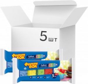 Упаковка губок кухонных Фрекен БОК Color 5 пачек по 5+1 шт (15111050)