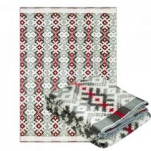 Одеяло Ярослав полушерстяное 140x205 см Серый-Коричневый-Красный (Yar1229/2.3)