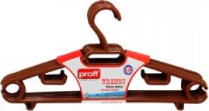 Вешалка Proff TRENDY для одежды пластиковая набор №6 Коричневая (PF2608544/Br)