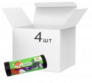 Упаковка пакетов для мусора Лис Борис крепкие 120 л 10 шт х 4 упаковки (4820199110276)