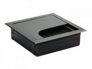 Пропуск для кабеля врезной Virno Lines 80/80 черный (85301)