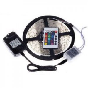Светодиодная лента RGB 5м влагозащищенная с контроллером