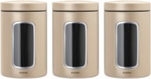 Набор емкостей для сыпучих продуктов Brabantia из нержавеющей стали 3 шт (380341)