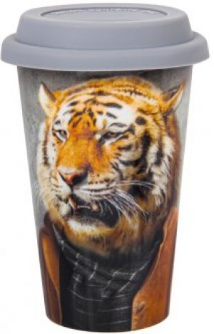 Кружка с силиконовой крышкой Lefard Тигр 400 мл (924-617)