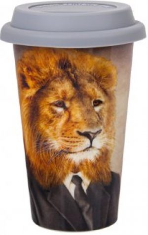 Кружка с силиконовой крышкой Lefard Лев 400 мл (924-618)