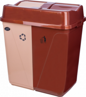 Корзина для мусора Violet House 0014 Coffee (0014 Coffee кач/кр 50+50 л)