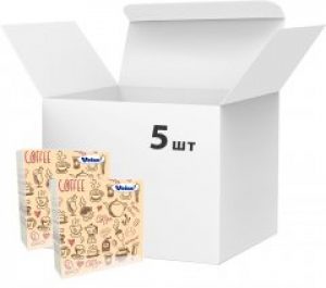 Упаковка салфеток столовых сервировочных Veiro Кофемания Трехслойные 5 упаковок по 20 шт (4607075791954)