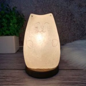 Соляная лампа- Ночник HealthLamp Котик с регулятором яркости в Подарочной упаковке