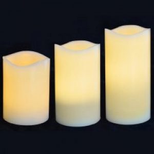 Светодиоидная свеча для улицы Yes Fun набор 3шт/уп 7.5x10см7.5x12.5см7.5x15см (710339)