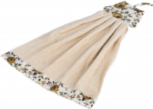Полотенце Zastelli Платье в цветочек 34х50 Бежевое (2500000962851)