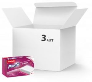 Упаковка губок кухонных меламиновых Paclan Practi Magic 3 шт (4610015984279)