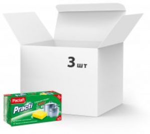 Упаковка губок кухонных Paclan Practi Maxi 3 шт по 3 губки (4610015984125)