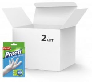 Упаковка перчаток латексных Paclan M 2 шт по 10 перчаток (5900942351114)