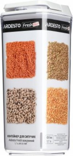 Контейнер для сыпучих продуктов Ardesto Fresh вакуумный 1.7 л Белый (AR1317WP)