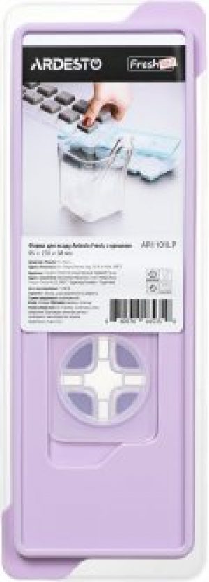 Форма для льда Ardesto Fresh с крышкой 9.5х27х4 см Лиловая (AR1101LP)