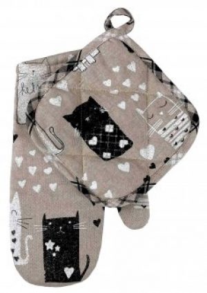 Набор рукавичка+прихватка Прованс Котики (4823093428454)
