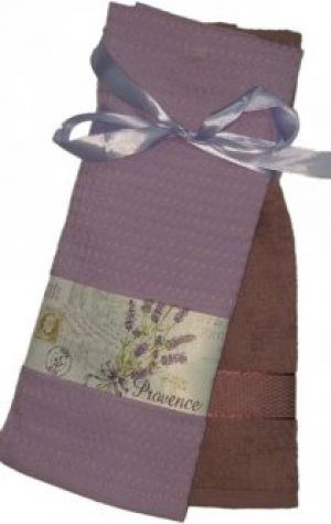 Набор полотенец Aisha Фиолетовый/Лаванда Принт 16-3617 40х70 см + Фуксия 18-1705 40х70 см (103_фиолет лаванда)