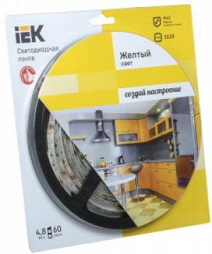 Светодиодная лента IEK eco LSR-3528Y60-4.8W 12V IP65 5м (LSR1-4-060-65-1-05)