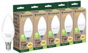 Светодиодная лампа Enerlight С37 7W 3000K E14 (C37E147SMDWFRR) 5 шт