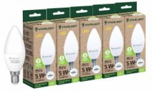 Светодиодная лампа Enerlight С37 5W 4100K E14 (C37E145SMDNFRR) 5 шт