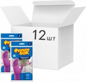 Упаковка перчаток Фрекен БОК универсальных суперпрочных S 12 пар (4820048480314)