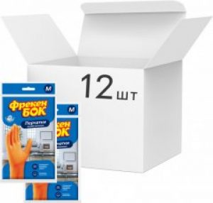 Упаковка перчаток Фрекен БОК хозяйственных M 12 пар (4823071625004)