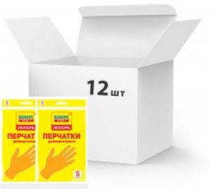 Упаковка перчаток Бонус Эконом универсальных S 12 пар (4823071628142)
