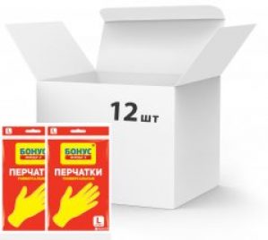 Упаковка перчаток Бонус универсальных L 12 пар (4820048484824)