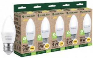Светодиодная лампа ENERLIGHT С37 9 Вт 3000K E27 (C37E279SMDWFRR) 5 шт
