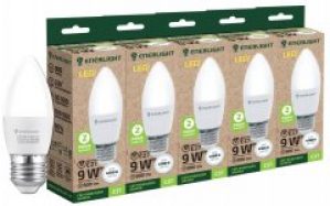 Светодиодная лампа ENERLIGHT С37 9 Вт 4100K E27 (C37E279SMDNFRR) 5 шт