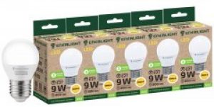 Светодиодная лампа ENERLIGHT G45 9 Вт 3000K E27 (G45E279SMDWFRR) 5 шт