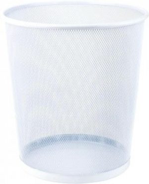 Металлическая корзина для бумаг Axent круглая 12 л Белая (2119-01-A)