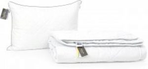 Набор из хлопкового волокна MirSon Деми Bianco "Silver" №3140 одеяло 140x205 см + подушка 50x70 см средняя (2200002277693)