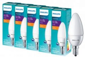 Cветодиодная лампа Philips ESSLEDCandle 6.5 E14 827 B35NDFR RCA (929001886507R) 5 шт