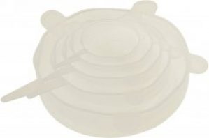 Набор силиконовых многоразовых крышек для хранения продуктов Supretto 6 шт (5833-0001)