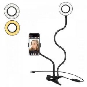 Селфи-кольцо (LED подсветка) с держателем для телефона для прямых трансляций и видео