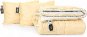 Набор с шерстяным волокном Mirson Зима "Carmela Hand Made" №3744 одеяло 172x205 см + 2 подушки 50х70 см трехкамерные средние (2200002348843)