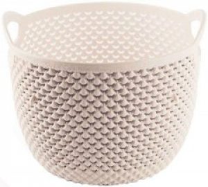 Корзина UCS Drop круглая 3.3 л Кремовая (153007)