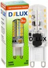 Светодиодная лампа DELUX G9E 3Вт 4000K 220В G9 (90016869) 4 шт