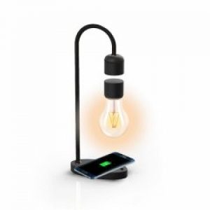 Антигравитационный настольный светильник iOX левитирующий декоративная лампа Хай-тек 7-13-BZ c беспроводной зарядкой Черный