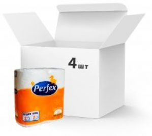Упаковка бумажных полотенец Perfex 2 слоя 4 пачки по 2 рулона по 50 листов (8600000000158)