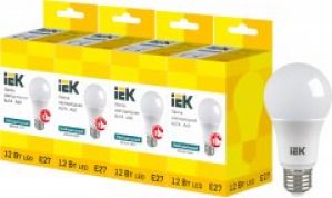 Светодиодная лампа IEK ALFA A60 12W 4000К E27 230V 4шт (LLA-A60-12-230-40-E27X4)