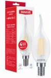 Светодиодная лампа Maxus C37 FM-T 4W 4100K 220V E14 Frosted (1-MFM-732)
