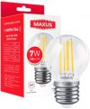 Светодиодная лампа Maxus G45 FM 7W 4100K 220V E27 Clear (1-MFM-744)