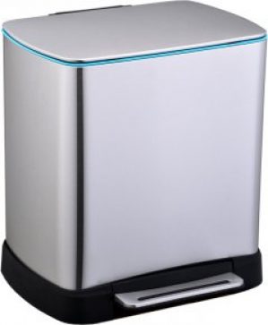 Ведро для сортировки мусора JAH 20 л Серебряный металлик (7025kmd)