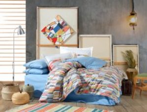 Комплект постельного белья Hobby Poplin Mikado синий 160х220 (8698499154391)