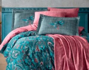 Комплект постельного белья Hobby Exclusive Sateen Estela серый 200х220 (8698499154490)