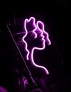 Неоновый светильник Neon Lightning «Профиль девушки» Белый