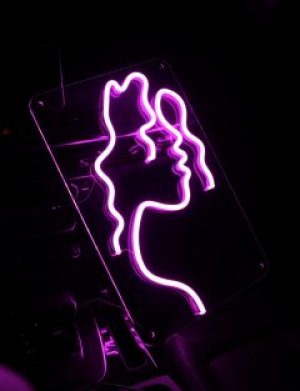 Неоновый светильник Neon Lightning «Профиль девушки» Белый